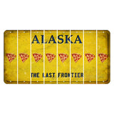 Alaska The Last Frontier Cut License Plate Strips (Set of 8) Pizza