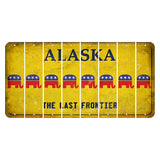 Alaska The Last Frontier Cut License Plate Strips (Set of 8) Republican