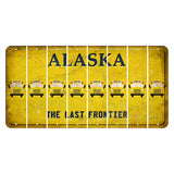 Alaska The Last Frontier Cut License Plate Strips (Set of 8) School Bus