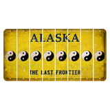 Alaska The Last Frontier Cut License Plate Strips (Set of 8) Yin Yang