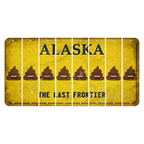 Alaska The Last Frontier Cut License Plate Strips (Set of 8) Emoji - Poop