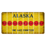 Alaska The Last Frontier Cut License Plate Strips (Set of 8) Emoji - Angry