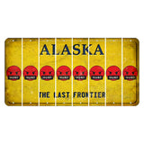 Alaska The Last Frontier Cut License Plate Strips (Set of 8) Emoji - Pissed