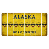 Alaska The Last Frontier Cut License Plate Strips (Set of 8) Emoji - Shades