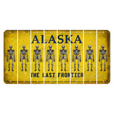 Alaska The Last Frontier Cut License Plate Strips (Set of 8) Skeleton