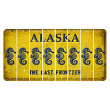 Alaska The Last Frontier Cut License Plate Strips (Set of 8) Seahorse