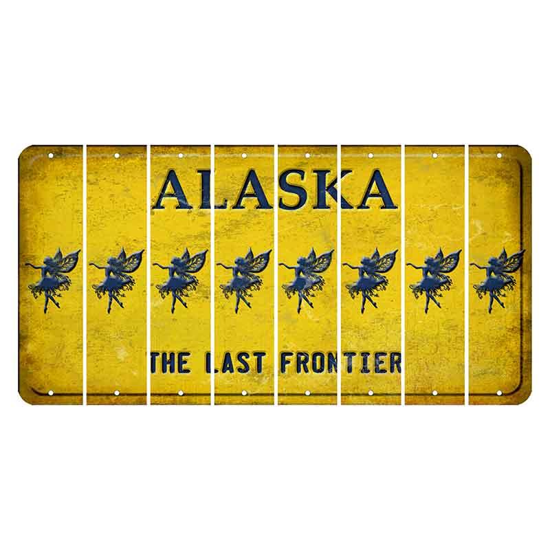 Alaska The Last Frontier Cut License Plate Strips (Set of 8) Fairy