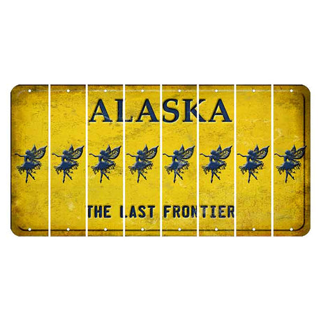 Alaska The Last Frontier Cut License Plate Strips (Set of 8) Fairy