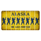 Alaska The Last Frontier Cut License Plate Strips (Set of 8) Fireman with Axe