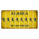 Alaska The Last Frontier Cut License Plate Strips (Set of 8) Soccer Player