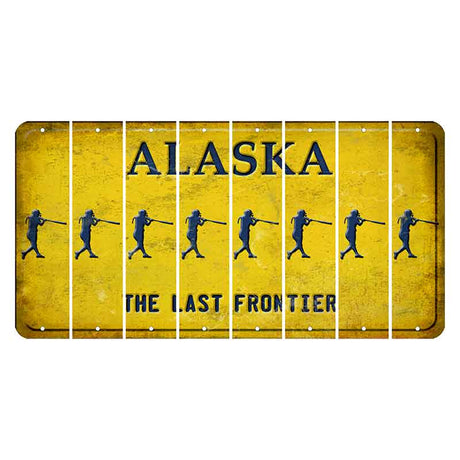 Alaska The Last Frontier Cut License Plate Strips (Set of 8) Softball Batter