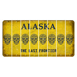 Alaska The Last Frontier Cut License Plate Strips (Set of 8) Sugar Skull