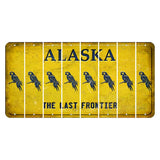 Alaska The Last Frontier Cut License Plate Strips (Set of 8) Parrot