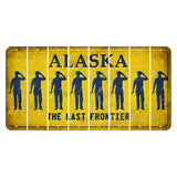 Alaska The Last Frontier Cut License Plate Strips (Set of 8) Police Officer