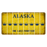 Alaska The Last Frontier Cut License Plate Strips (Set of 8) Crown