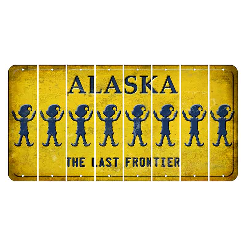 Alaska The Last Frontier Cut License Plate Strips (Set of 8) Elf