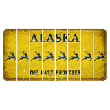 Alaska The Last Frontier Cut License Plate Strips (Set of 8) Reindeer