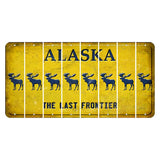 Alaska The Last Frontier Cut License Plate Strips (Set of 8) Moose
