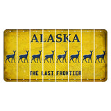 Alaska The Last Frontier Cut License Plate Strips (Set of 8) Doe