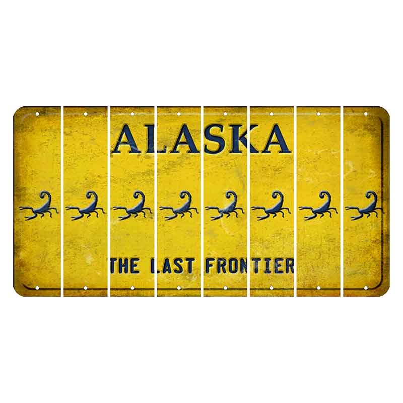 Alaska The Last Frontier Cut License Plate Strips (Set of 8) Scorpion