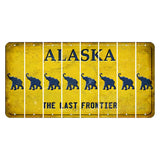 Alaska The Last Frontier Cut License Plate Strips (Set of 8) Elephant