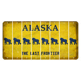 Alaska The Last Frontier Cut License Plate Strips (Set of 8) Gorilla