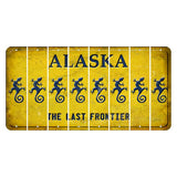Alaska The Last Frontier Cut License Plate Strips (Set of 8) Gecko