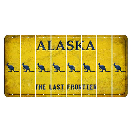 Alaska The Last Frontier Cut License Plate Strips (Set of 8) Kangaroo