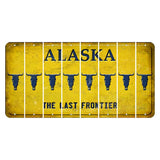 Alaska The Last Frontier Cut License Plate Strips (Set of 8) Cow Skull