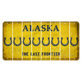Alaska The Last Frontier Cut License Plate Strips (Set of 8) Horseshoe