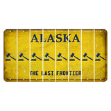 Alaska The Last Frontier Cut License Plate Strips (Set of 8) Gavel