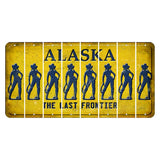 Alaska The Last Frontier Cut License Plate Strips (Set of 8) Cowgirl