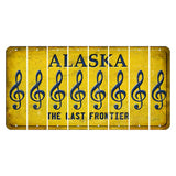 Alaska The Last Frontier Cut License Plate Strips (Set of 8) Music Note
