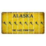 Alaska The Last Frontier Cut License Plate Strips (Set of 8) Skier