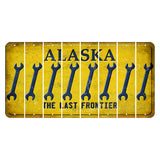 Alaska The Last Frontier Cut License Plate Strips (Set of 8) Wrench