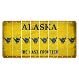 Alaska The Last Frontier Cut License Plate Strips (Set of 8) Hang Loose
