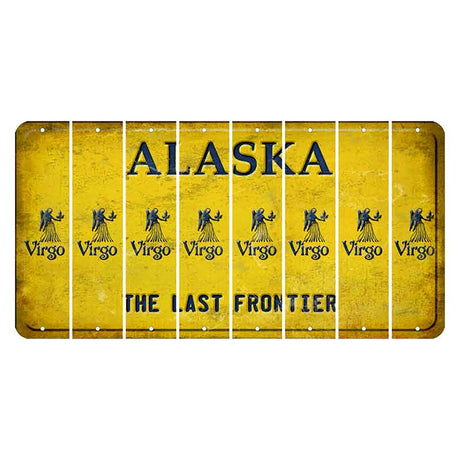 Alaska The Last Frontier Cut License Plate Strips (Set of 8) Zodiac Sign - Virgo