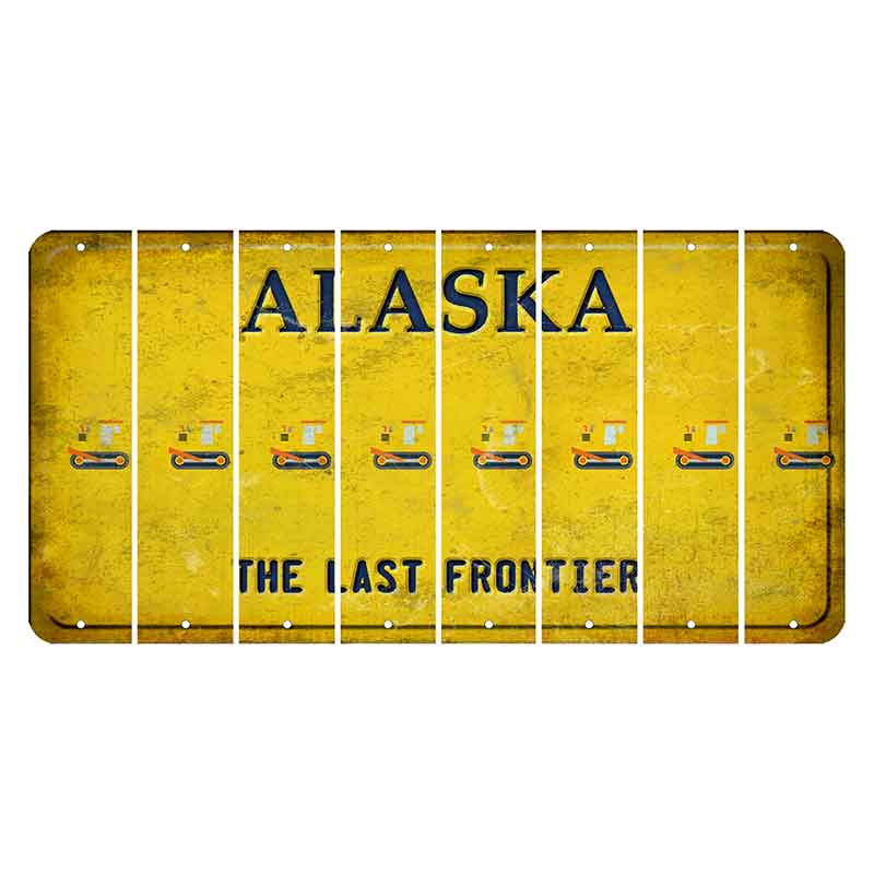 Alaska The Last Frontier Cut License Plate Strips (Set of 8) Dozer