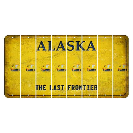 Alaska The Last Frontier Cut License Plate Strips (Set of 8) Dozer