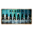 Alaska Northern Lights Cut License Plate Strips (Set of 8) A