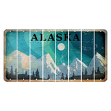 Alaska Northern Lights Cut License Plate Strips (Set of 8) Blank