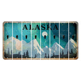 Alaska Northern Lights Cut License Plate Strips (Set of 8) Apostrophe