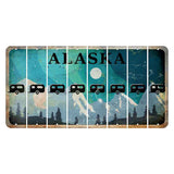 Alaska Northern Lights Cut License Plate Strips (Set of 8) Trailer