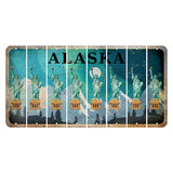 Alaska Northern Lights Cut License Plate Strips (Set of 8) Statue of Liberty
