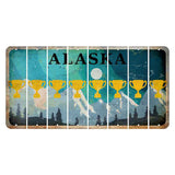 Alaska Northern Lights Cut License Plate Strips (Set of 8) Trophy