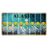 Alaska Northern Lights Cut License Plate Strips (Set of 8) Emoji - Crying