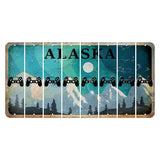 Alaska Northern Lights Cut License Plate Strips (Set of 8) PS Controller