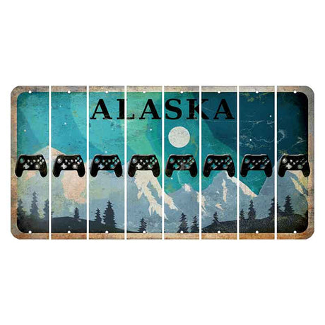 Alaska Northern Lights Cut License Plate Strips (Set of 8) X Controller