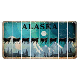 Alaska Northern Lights Cut License Plate Strips (Set of 8) Dairy Cow