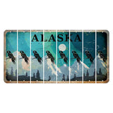 Alaska Northern Lights Cut License Plate Strips (Set of 8) Parrot
